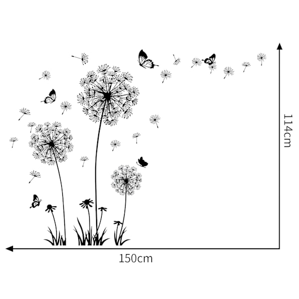 Maskros väggdekal, blomväggdekal, maskros väggdekal