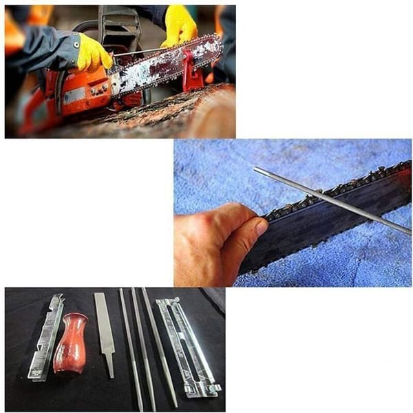 Chainsaw Sharpening Kit - 8-Piece Set - 5/32”, 3/16”, 7/32” Round Files - 6-Inch Flat File
