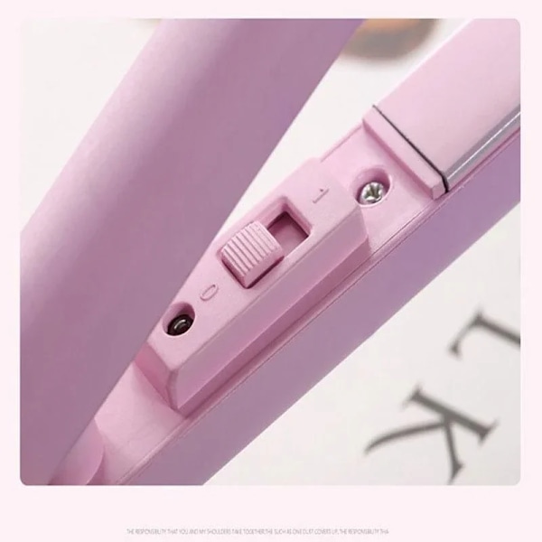 Bärbar keramisk mini curling för hår lila 16.5CM×8.5CM×4.5CM purple purple