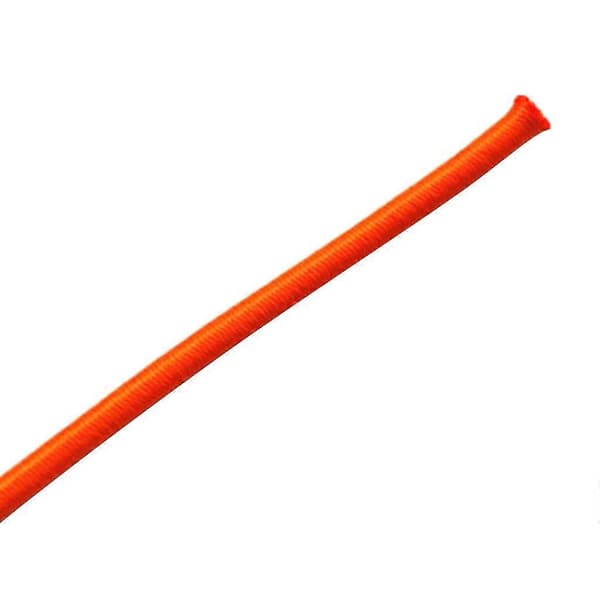 6 mm diameter orange polyesterbelagd gummi UV elastisk stötsnöre repbindning - 20m