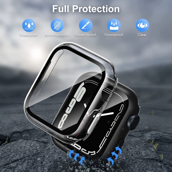 Fodral kompatibelt med Apple Watch Series med skärmskydd