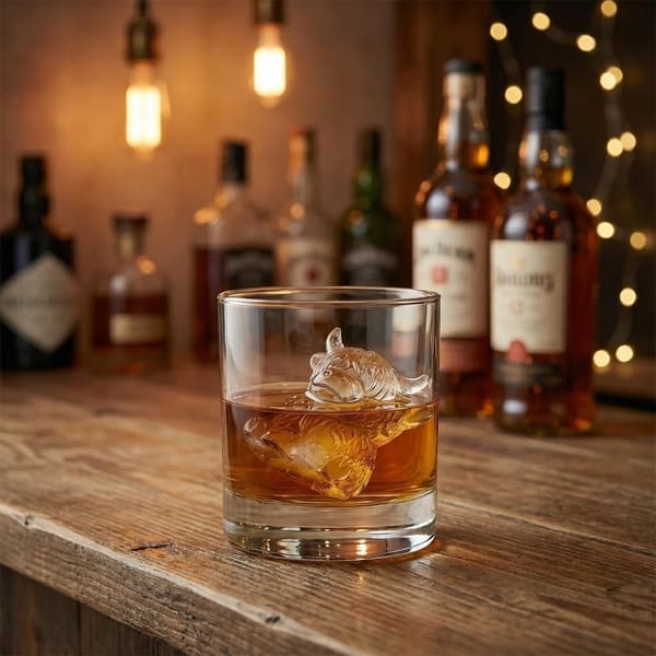 3D Highland-ko isbitar silikonformar bricka lätt att använda släpp silikonform för cocktailparty