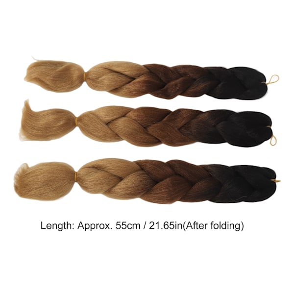 3 st C14 Hår Dreadlocks Extensions Gradient Färg Flätor Hår Extensions Set