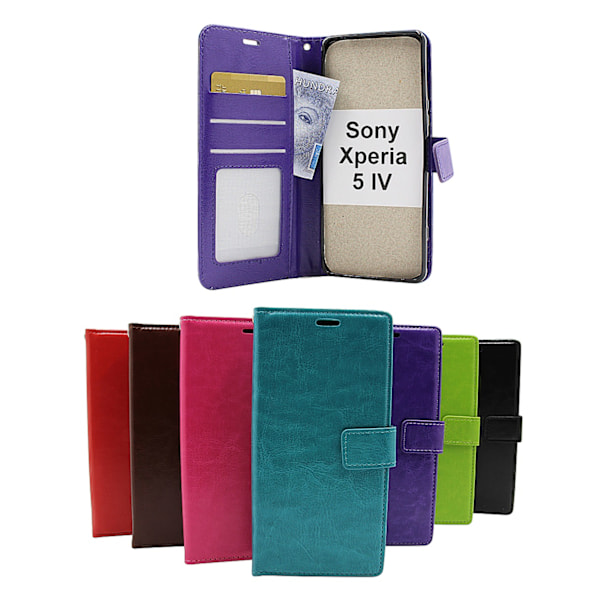 Crazy Horse Wallet Sony Xperia 5 IV (XQ-CQ54) 5G Turkos Turkos