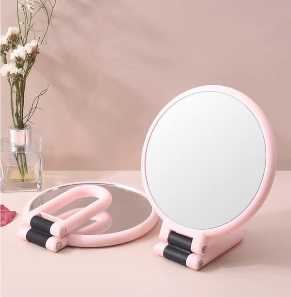1x 15x handheld magnifying glass with travel handle, rotating and adjustable handle, reversible foldable.