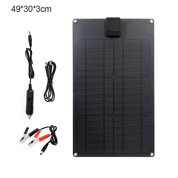 Solpanel Laddare 5v/18V 20w med Högpresterande Monokristallin för Mobiltelefon, Powerbank