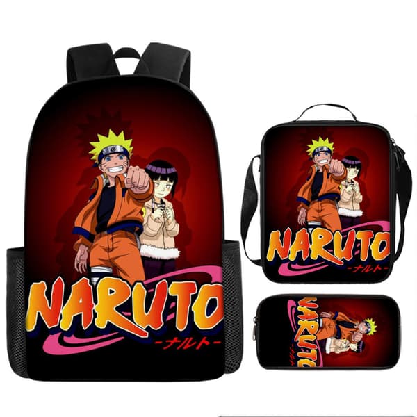 Japansk anime print rygsæk sæt (3-delt sæt) til folkeskoleelever (J) 1 pencil case 1