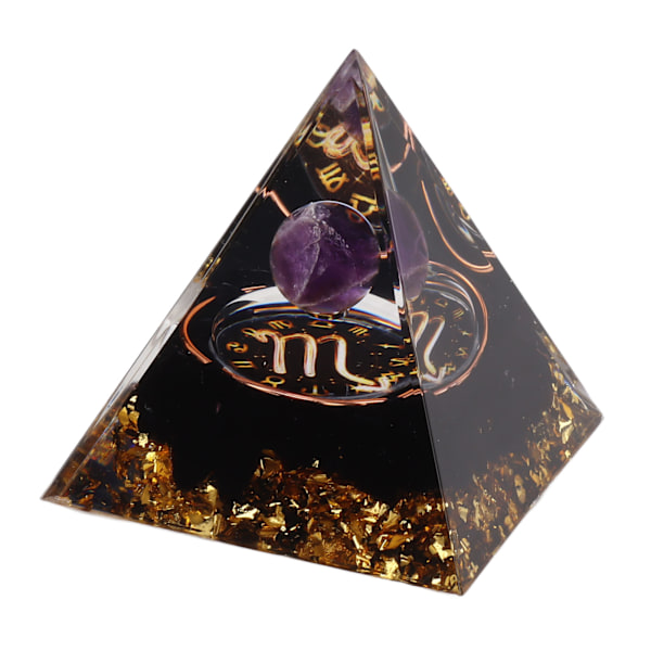 5 cm Orgonitpyramid för positiv energihelande Kristallpyramid Meditation Orgonitpyramid Chakra Zodiak Energikälla Skorpion