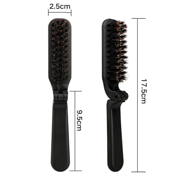 Vikbar Skäggborste, Mjuka Borst Skäggstyling Kam Män Mustasch Vård Borste Bärbart Hårstylingverktyg för Kvinnor och Män, Hushåll Utomhus Tra