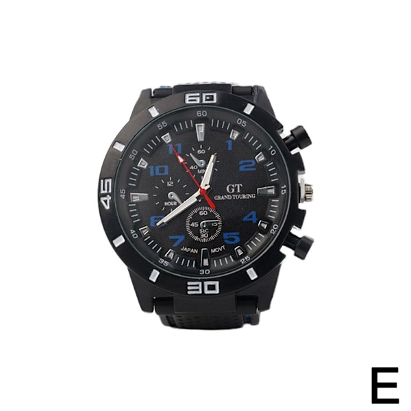 Herrklockor Sport Handled Pojkar Army Silicon Strap Quartz Watch C blue One-size blue One-size