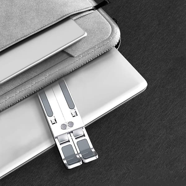 Bærbar computerstativ Hævet computer tabletstativ Vinkeljusterbart aluminiumslegering Ergonomisk foldbart bærbart skrivebordsstativ