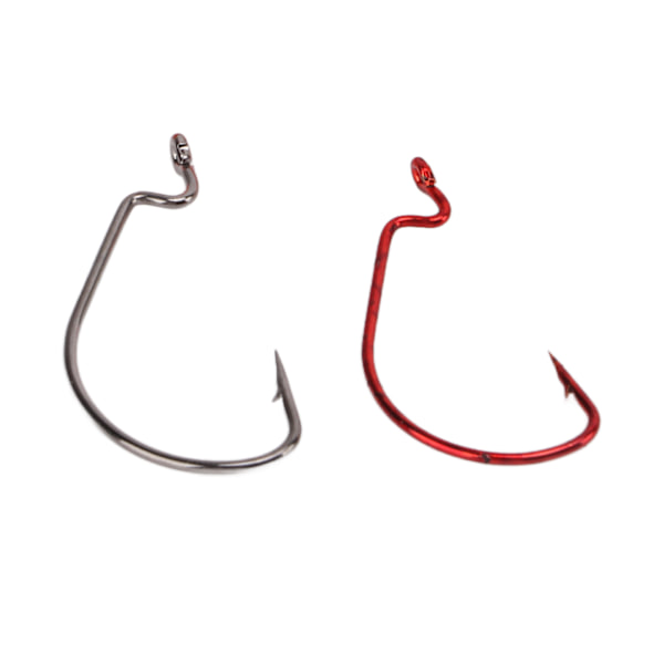 60 st/låda Mjukt bete fiskedrag kit med rostfritt stål vev krokar artificiell T svans PVC mjukt bete drag för basfiske 5cm
