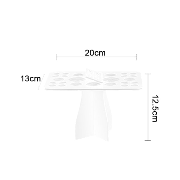 Uppdaterad sminkborste torkställ, borsttork, hopfällbar akryl borsthållare stativ träd bricka stöd display