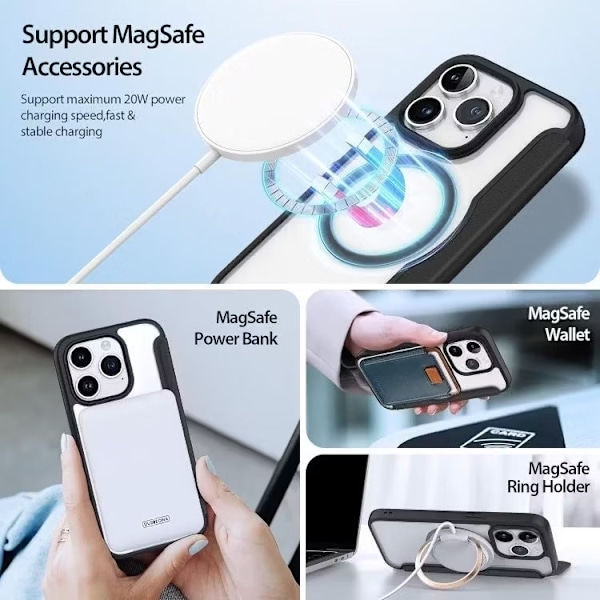 iPhone 16 Pro - MagSafe Fodral RFID Skyddat Svart Black