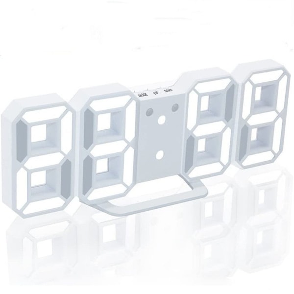 Digital klocka Väckarklocka VIT VIT White White