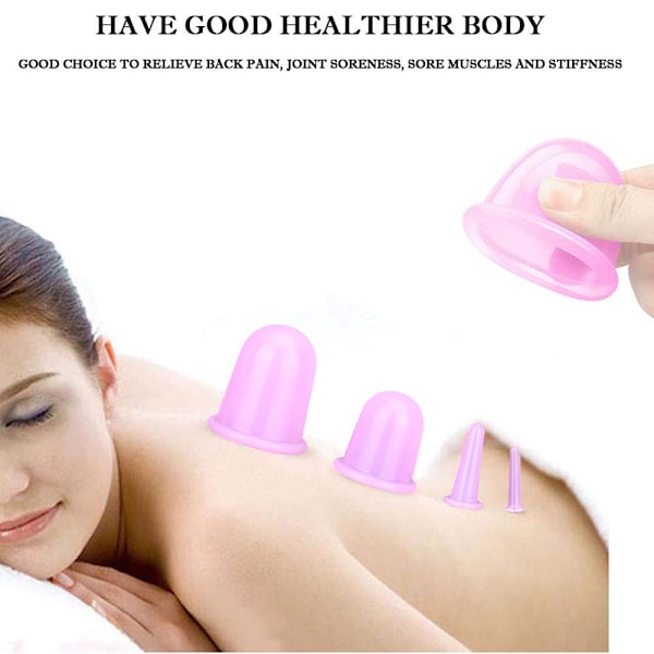 Silikonkroppsmassagekoppset Special för hela kroppen Ansikte, rygg Ben, Anti Cellulite Silikon Vakuumkoppning Koppar Ansiktskoppningsmassage Koppar Cellulite