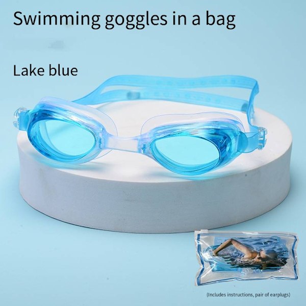 Vattentäta simglasögon Unisex Simglasögon Platta glasögon Justerbara Rose(bagged swimming goggle) Rose(bagged swimming goggle)