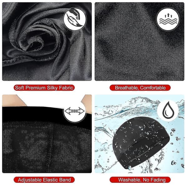 2 st Silkessockor Wave Caps, Doo Rags Kompressionsmössa