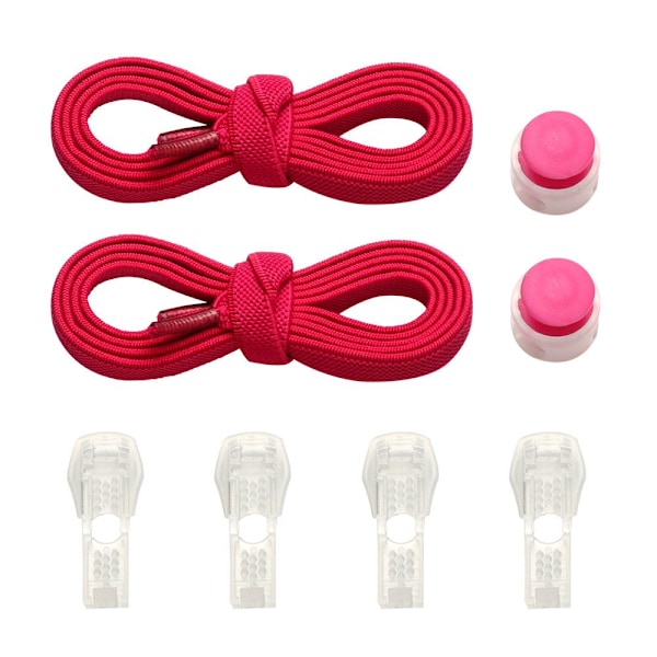 Spring Lock Skosnören Utan Slips ROSE RED rose red rose red