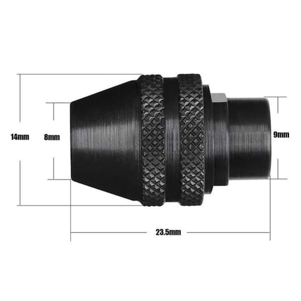 Keyless Chuck - XVX - 2 Pieces - Compatible with Dremel 4486 - Quick Change - #45 Carbon Steel