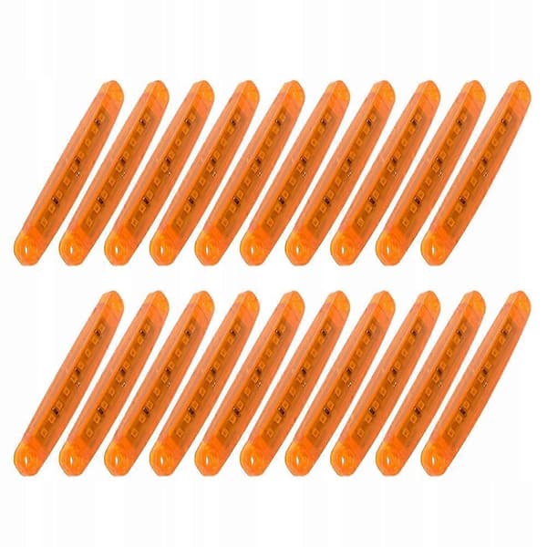 10 stk. Positionslys 9 LED 12v 24v Orange orange