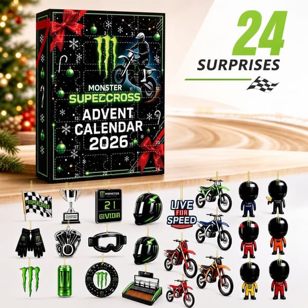 Adventskalender – Motocross Racing – Julgransprydnad
