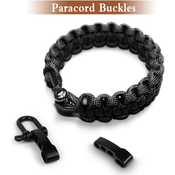 Paracord-armband, 10 st shackle-spännen används för att göra överlevnadsarmband, justerbart överlevnadsarmband är mycket lämpligt för