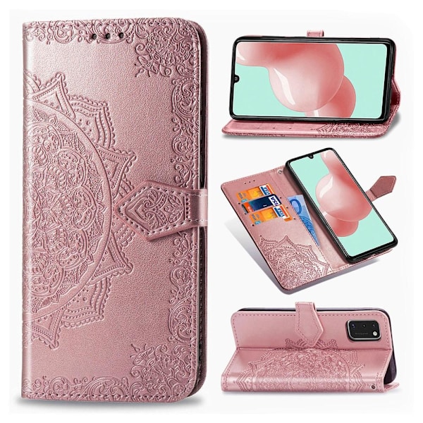 Samsung Galaxy A41 - Mandala Plånboksfodral - Roséguld Roséguld Roséguld