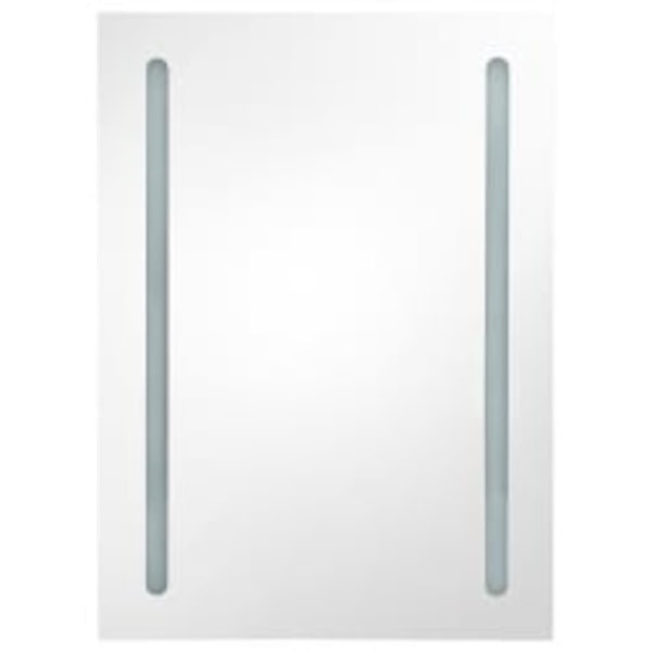 vidaXL Spegelskåp med LED vit 50x13x70 cm Vit