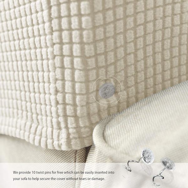 Set om 2 Jacquard Stretch Soffa Fåtölj Armstödsskydd Anti-Slip Möbelskydd Armstödsskydd för Soffa Recliner