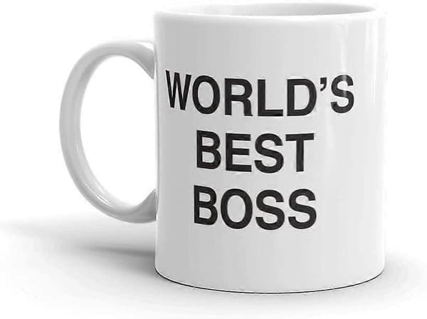 Mugg Rolig Världens Bästa Chef 33 cl Kaffemugg, Vit The Office TV-serie