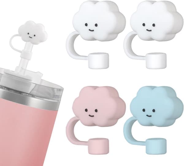 Ing Flasklock, 4-pack, Sugrörslock, Sugrörsskydd, Lämplig för Stanley Cup-tillbehör