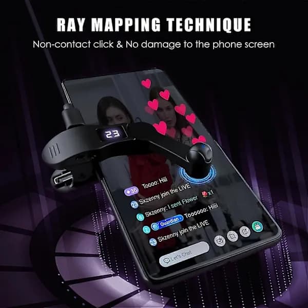 Automatic Phone Screen Clicker, Speed Clicker for Android IOS Apps, Continuous Clicking for Gaming, Livestreaming Likes
