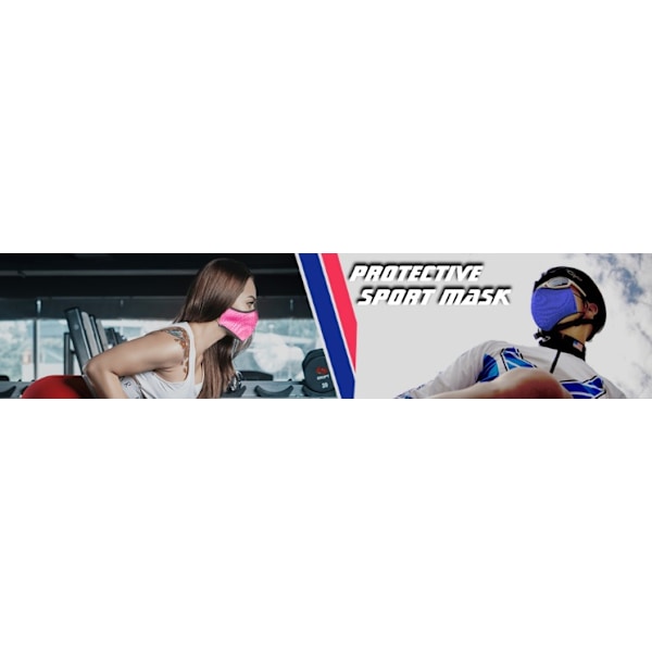 1-PACK Tvättbart Munskydd Active Sport Safirblå LARGE