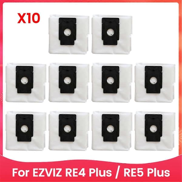 10 erstatningsstøvsugerposer for EZVIZ RE4 Plus / RE5 Plus robotstøvsuger