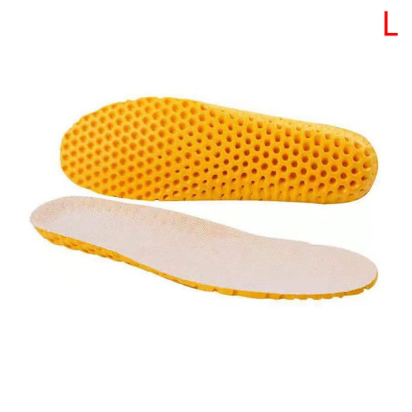 2ST Inläggssulor Ortopedisk Memory Foam Sport Support Insert Woman White L White L