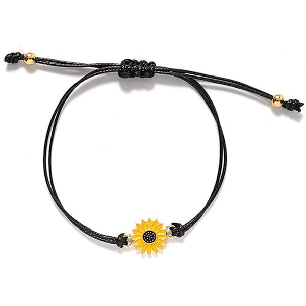 Solros Pinky Promise Armband för 2 st Långdistansvänskapspresenter för bästa vän Kvinnor Flickor