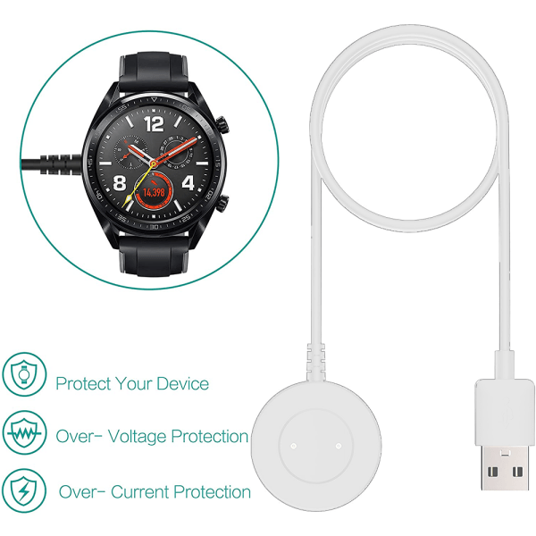 Trådlös magnetisk laddare för Watch GT/ Magic/GT 2 /GT Active, ersättningsladdningskabelhållare för Huawei