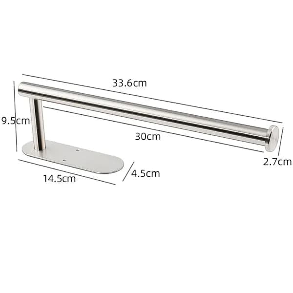 Self-adhesive silver paper towel holder for the kitchen