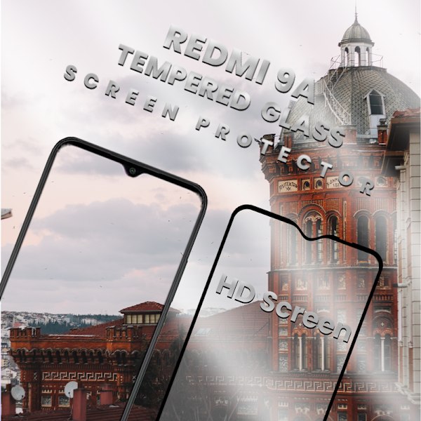 Xiaomi Redmi 9A - Härdat Glas 9H - Super kvalitet 3D Skärmskydd