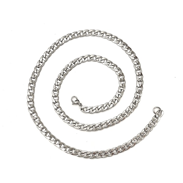 Pansarlänk halsband i Stål som håller färgen livet ut! 8mm tjock,45cm lång 8mm tjock,45cm lång