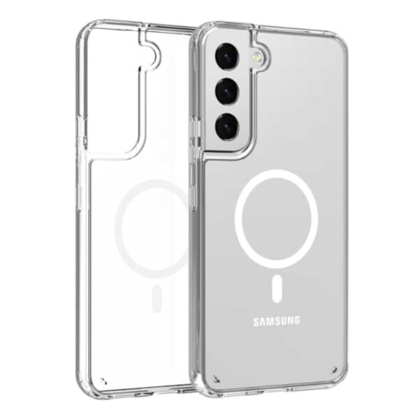 Galaxy S22 Plus Magnetic Phone Case Magsafe Compatible Transparent transparent