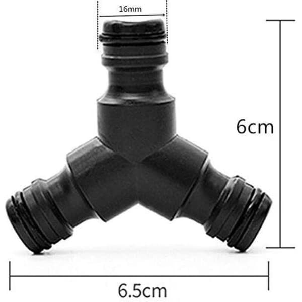 Plastic Coupling for Hose Splitter (3-Way) Y-Male Connector for Garden Hose Y-Connector 2-Pack