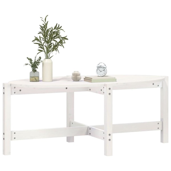 vidaXL Soffbord vit 118x63x45 cm massiv furu Vit