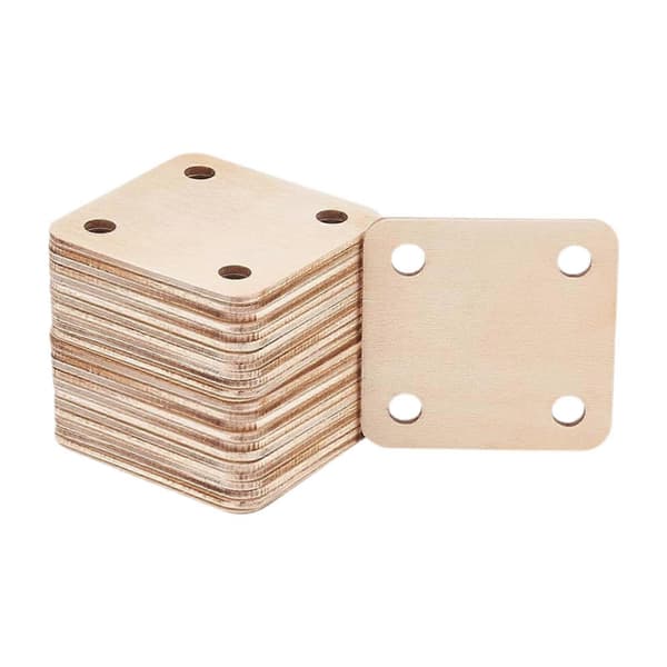 Trævævekort, sæt med vævekort til vævning, 5x5 cm, håndlavede trævævekort 12 Pieces
