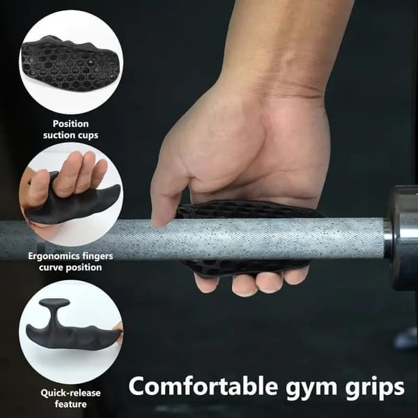 2-pak vægtløftningsgreb til mænd og kvinder – ergonomiske gym-grebspuder til dødløft, roning, håndfladebeskyttelse