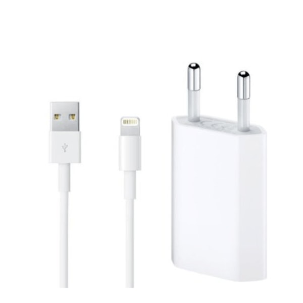 Universell Väggladdare iPhone + Lightning Kabel 1M Vit 3-Pack 1-Pack