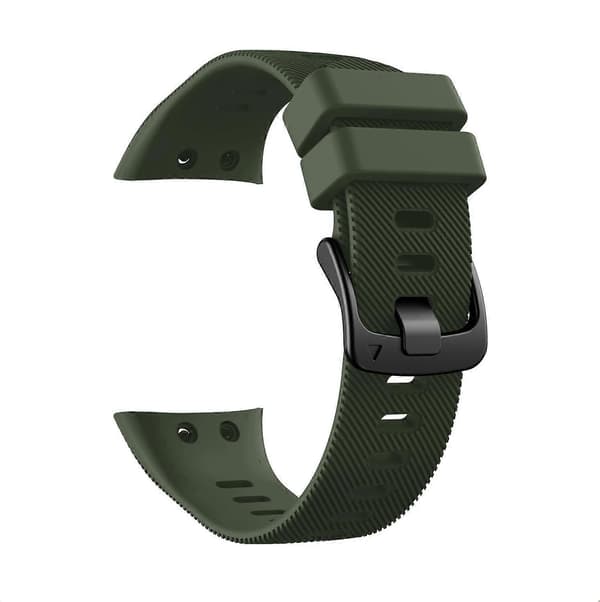 Silikonerem med sort spænde til Garmin Forerunner 45S Army Green