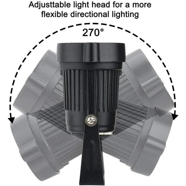 4 kpl 5W 220V COB LED-kohdevalaisimia, säädettävät puutarhakohdevalaisimet maapiikeillä, ulkovalaistus puutarhaan ja terassille (viileä valkoinen)