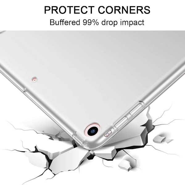 Smartfodral för iPad Air 2, Smartfodral Translucent Frosted Back Magnetic Cover med Auto Sleep/Wake-funktion